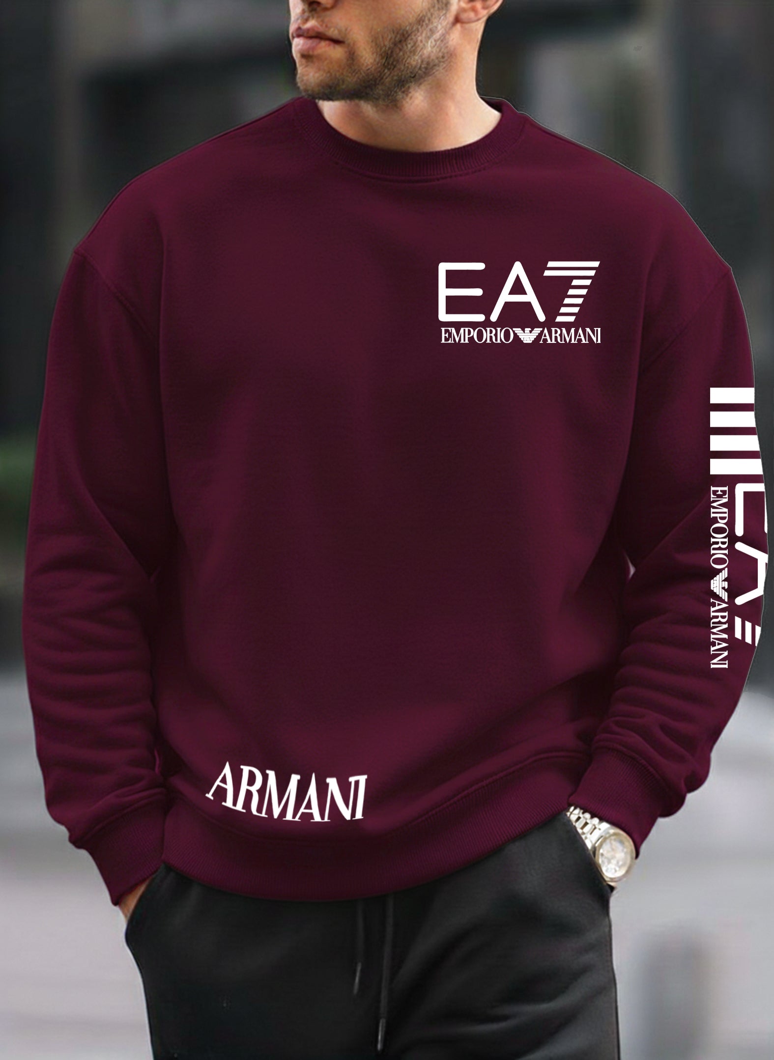 New EA7 oversized round sweatshirt