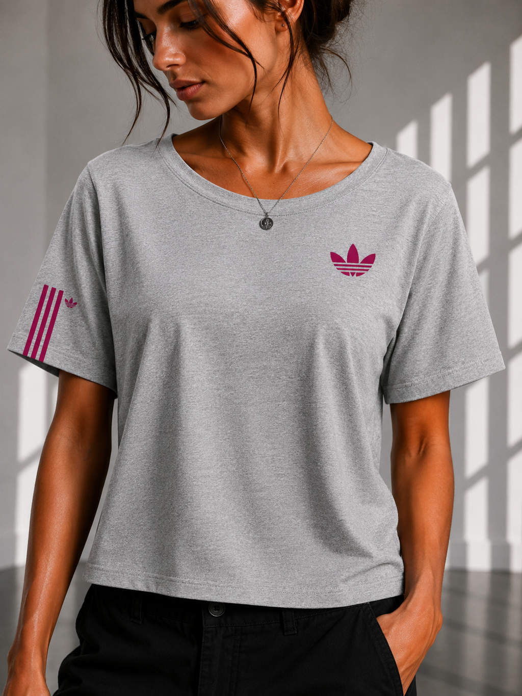 Adidas Regular printed Cropped women T-shirt