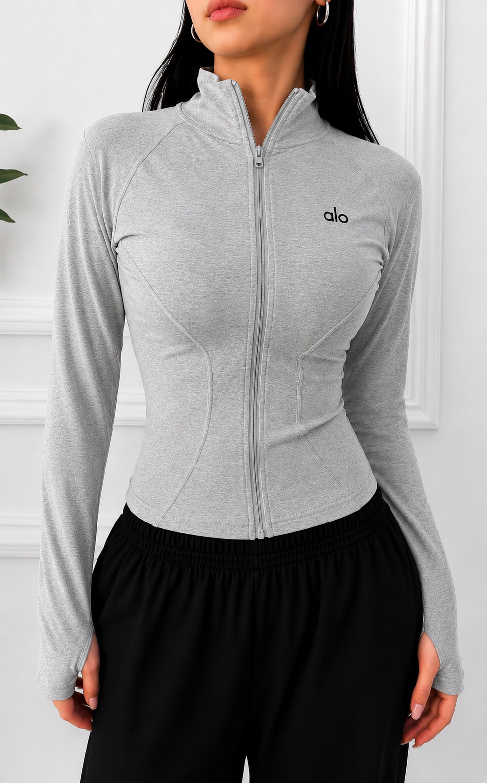 Alo Sportive Lycra Full-Zip Jacket