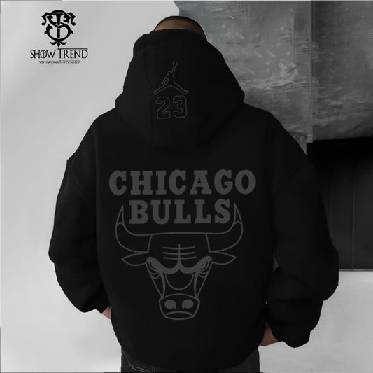 Chicago Bulls Printed&Oversize Hoodie