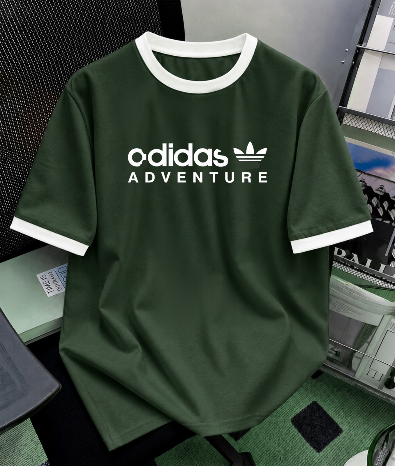 Adids Adventure Regular Ringer printed T-shirt