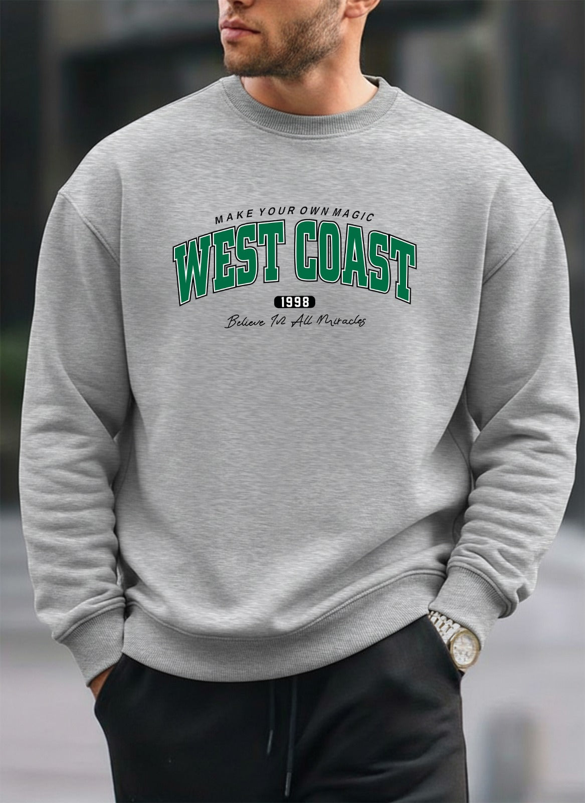West Coast oversized round sweatshirt