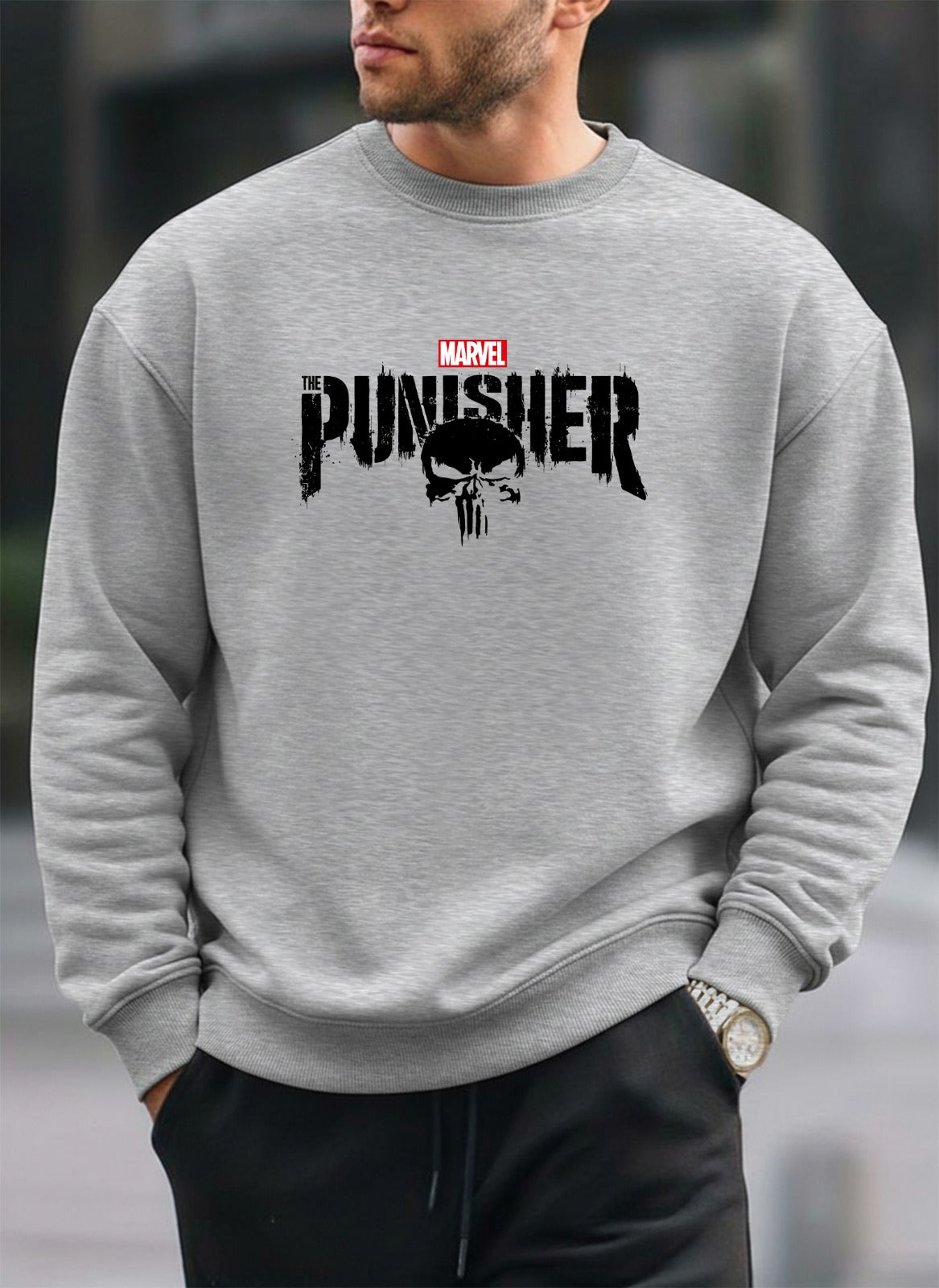 Punisher oversized round sweatshirt