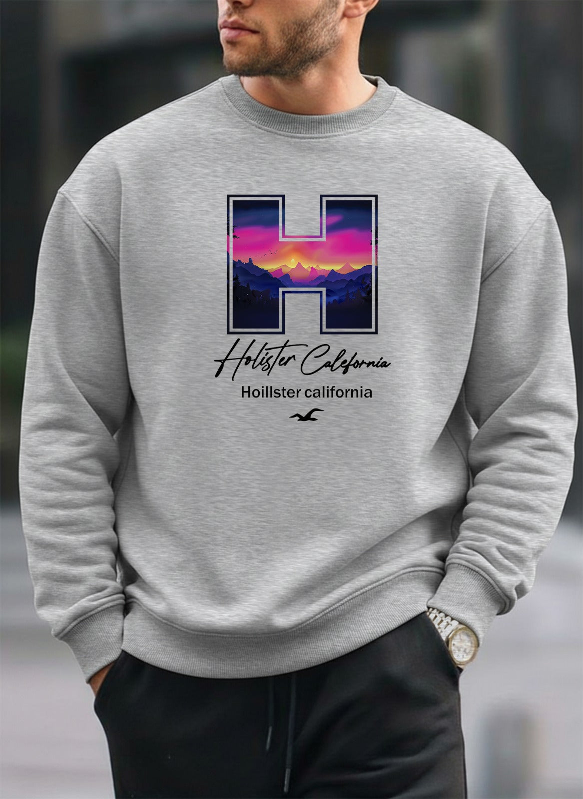 New Hollister California oversized round sweatshirt