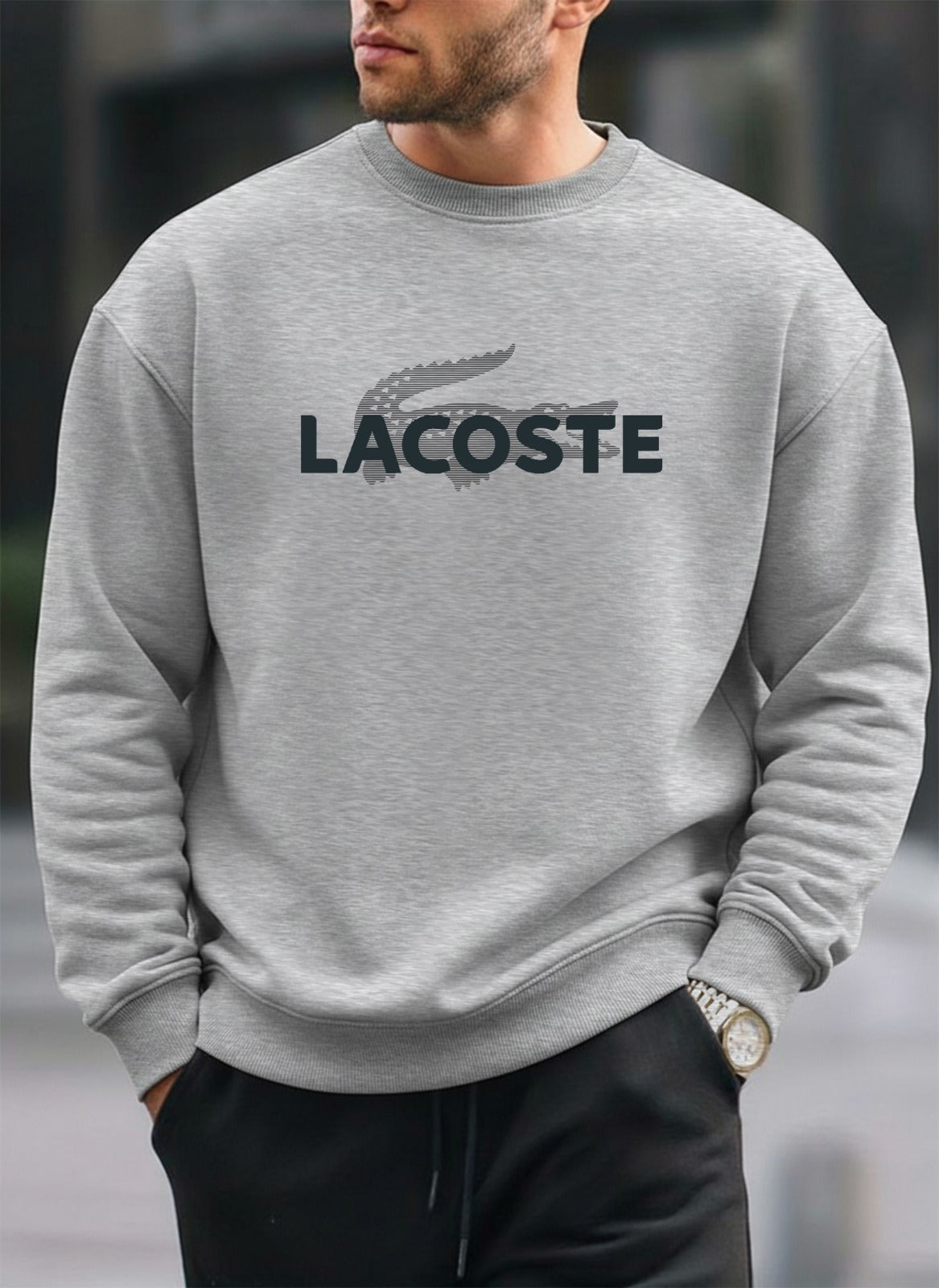 New Lacoste oversized round sweatshirt