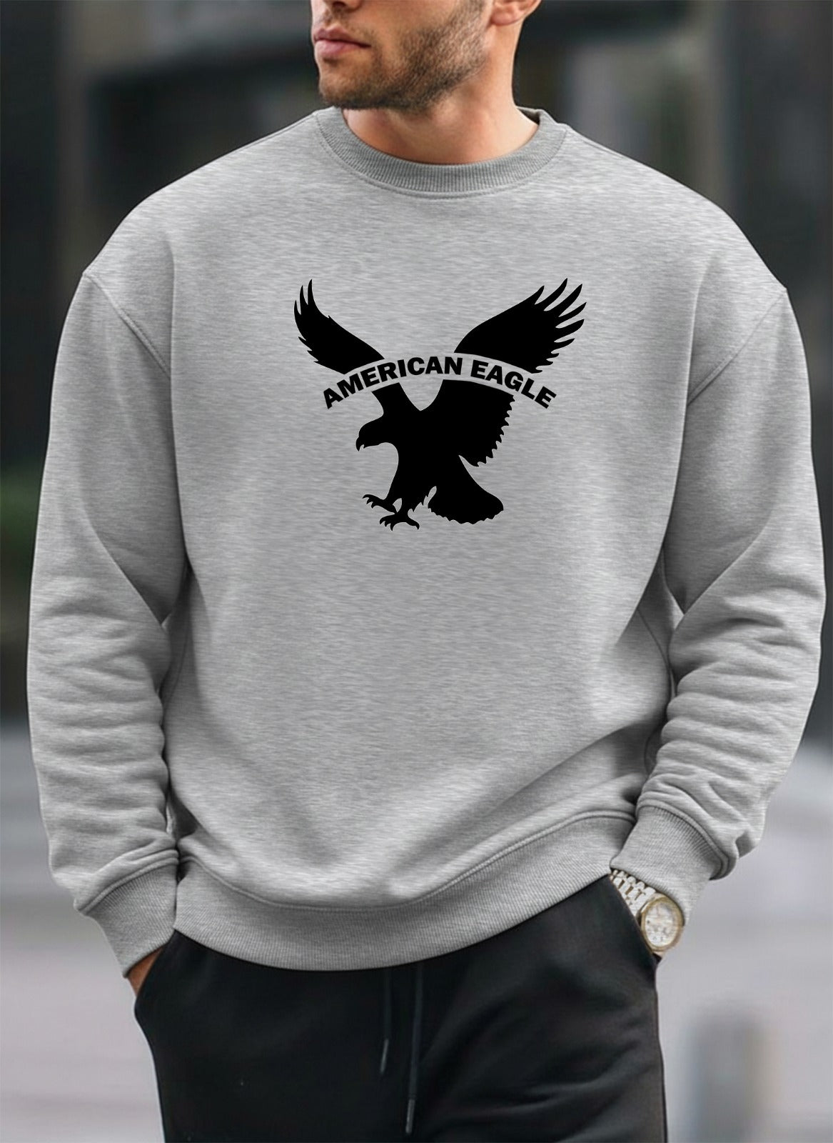 Stylish American Eagle oversized round sweatshirt