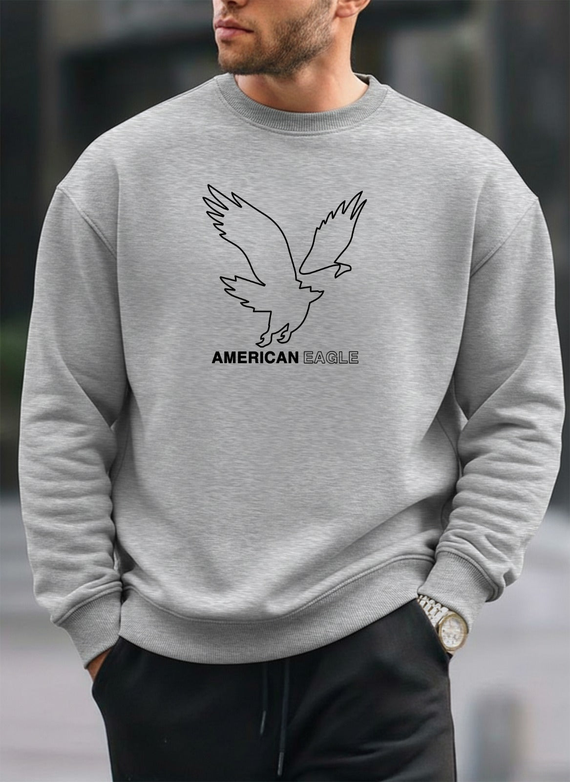cool new American Eagle oversized round sweatshirt