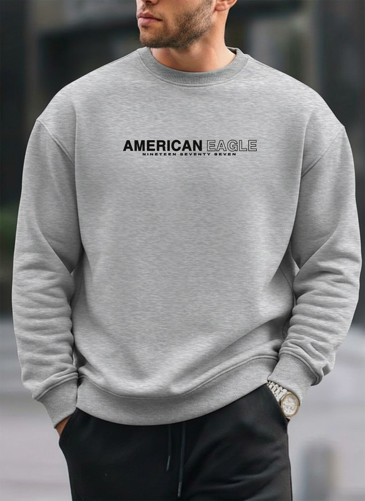 American Eagle new oversized round sweatshirt