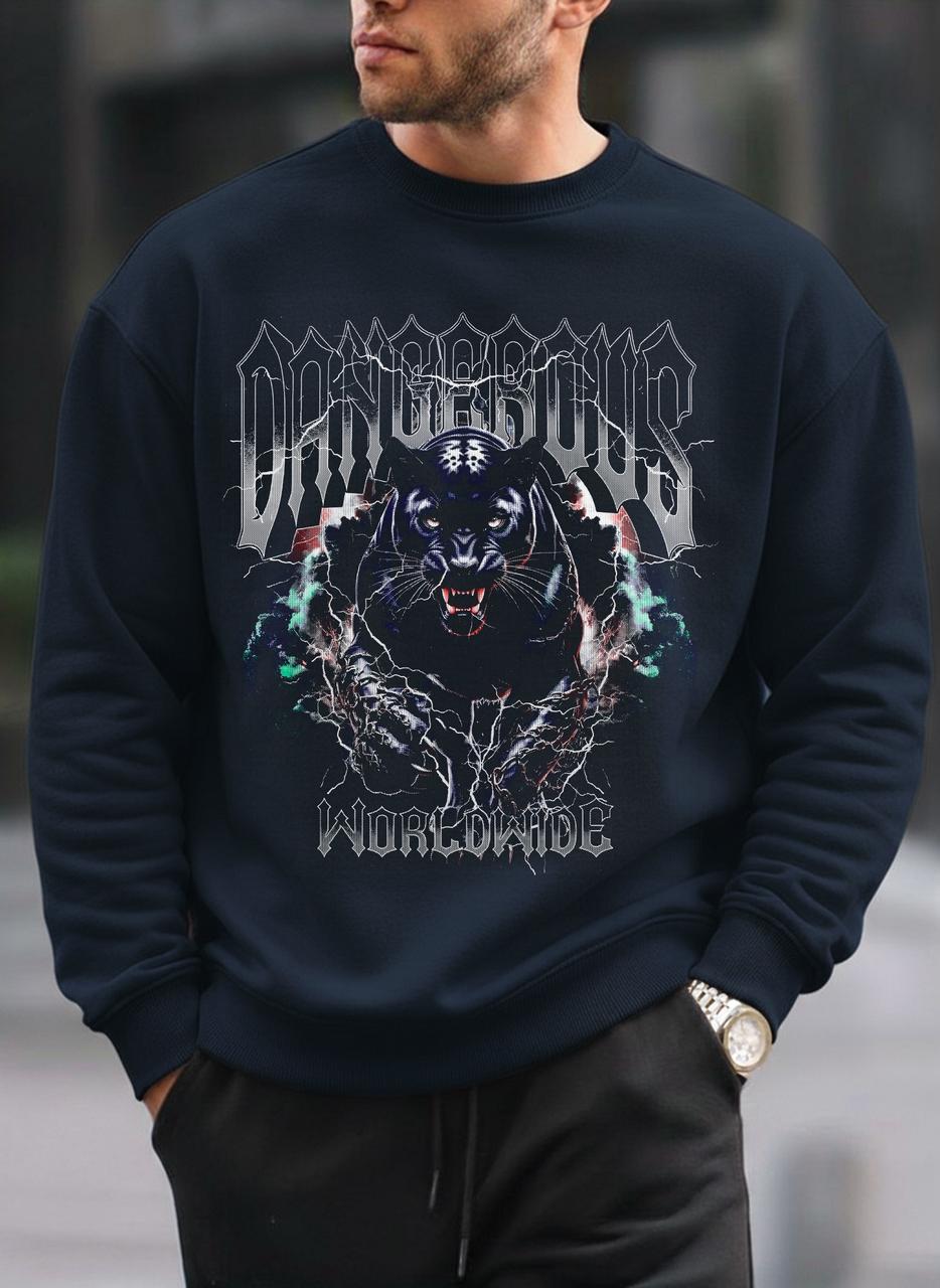 Dangerous oversized round sweatshirt