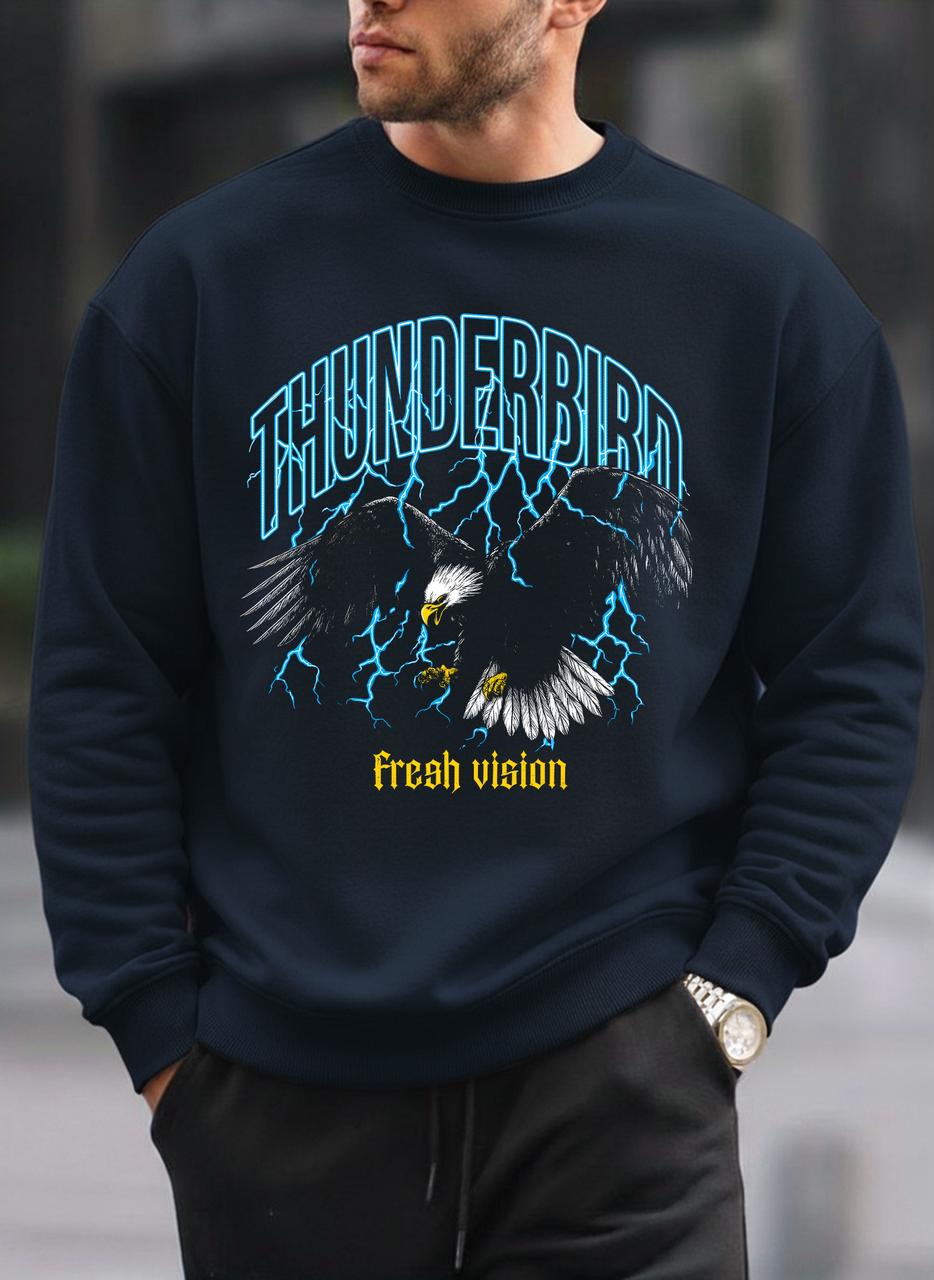 Thunder Bird oversized round sweatshirt