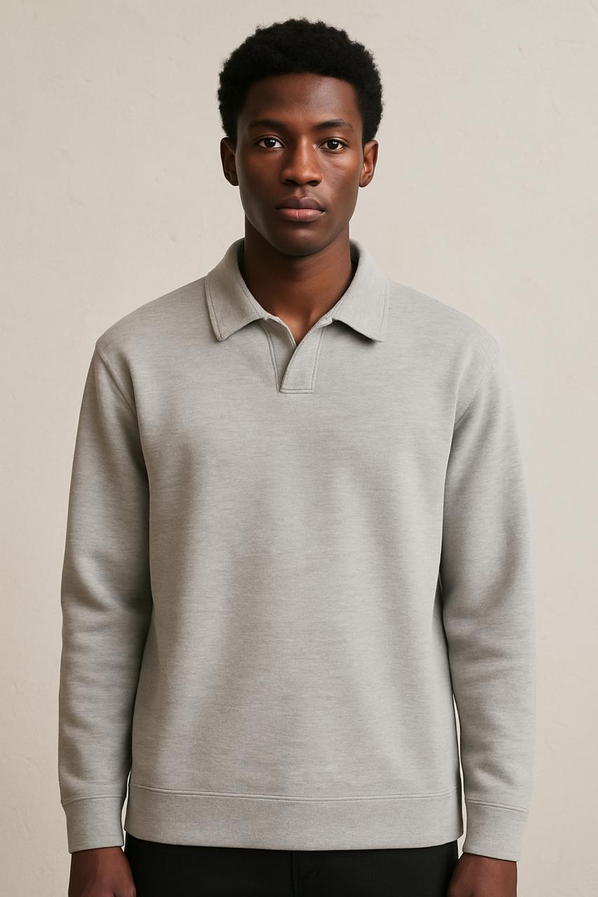 Regular Polo Sweatshirt