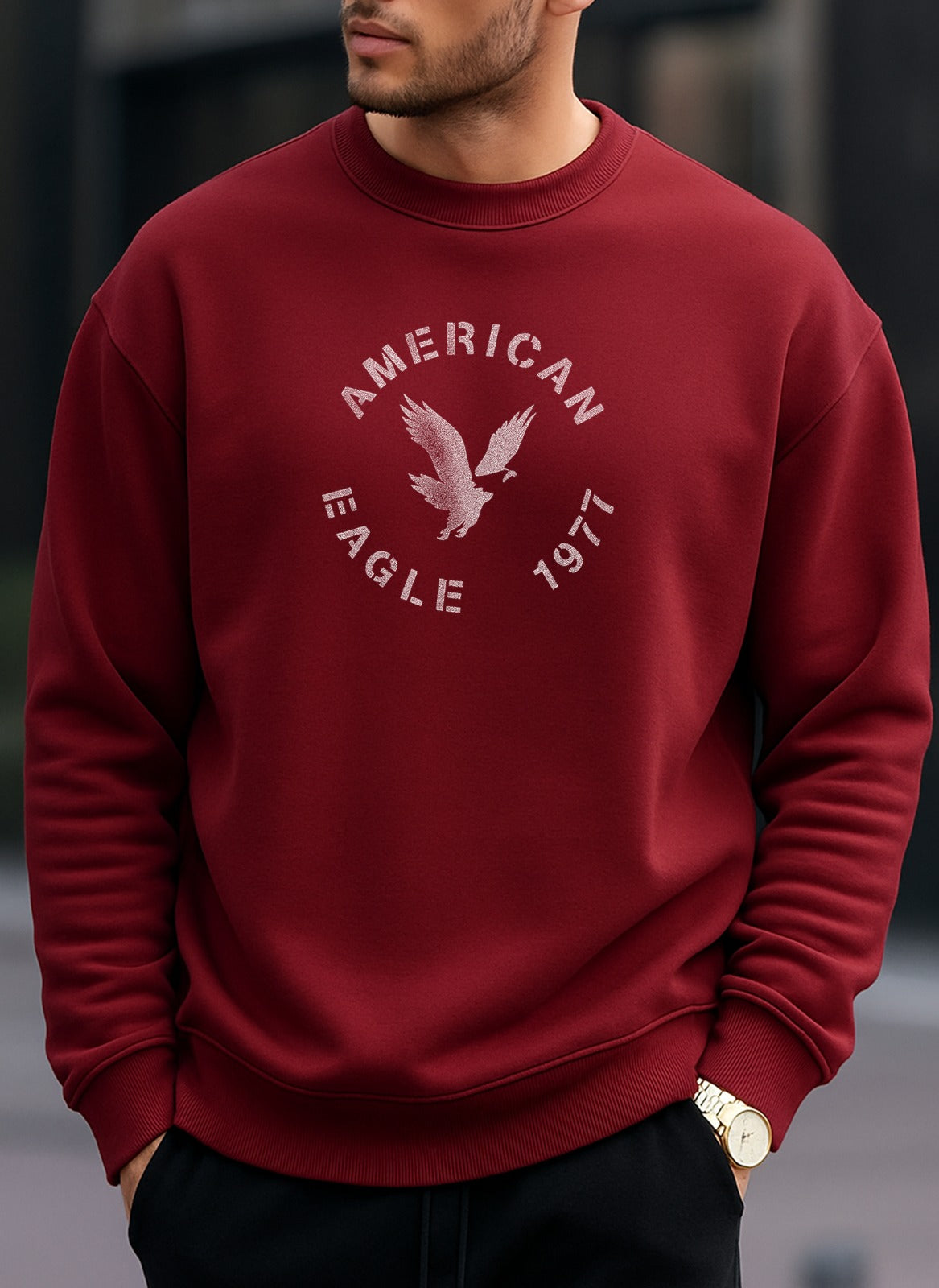 American Eagle 1977 oversized round sweatshirt