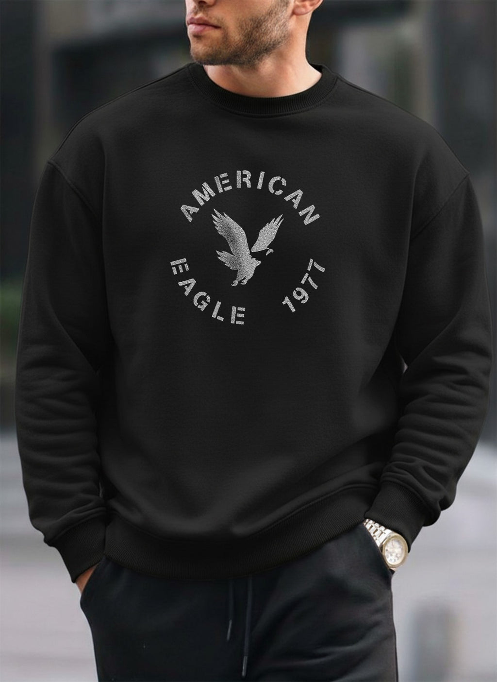 American Eagle 1977 oversized round sweatshirt
