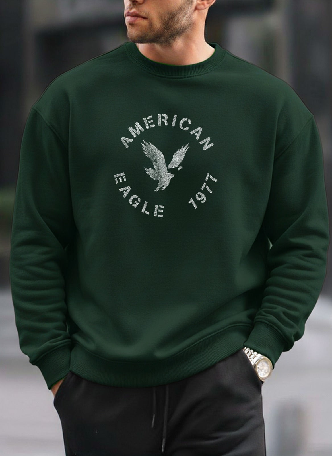 American Eagle 1977 oversized round sweatshirt