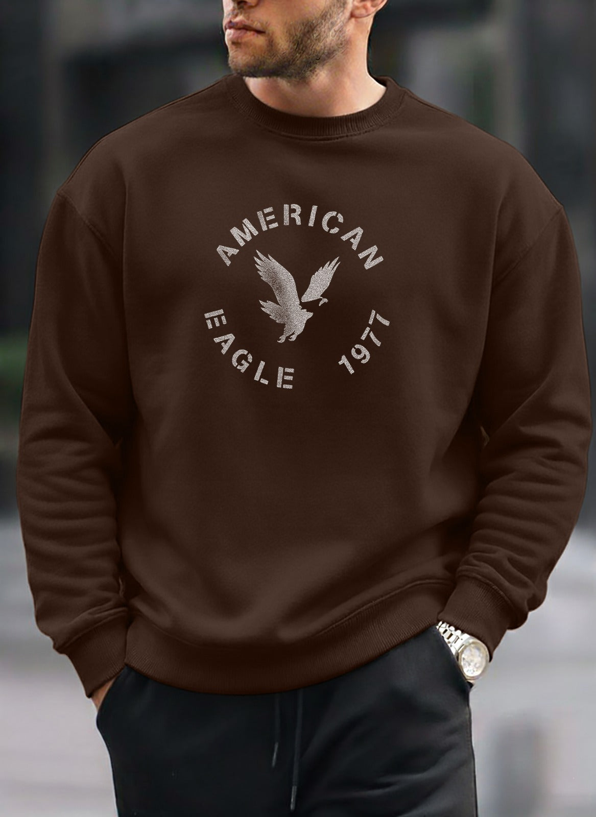 American Eagle 1977 oversized round sweatshirt