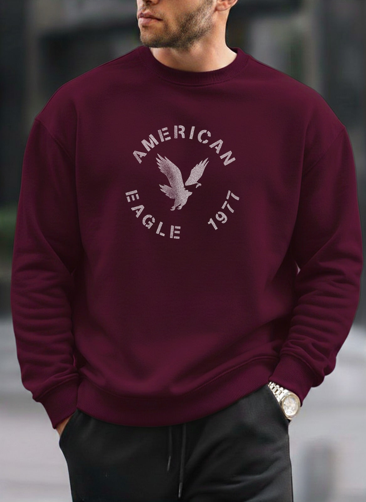 American Eagle 1977 oversized round sweatshirt