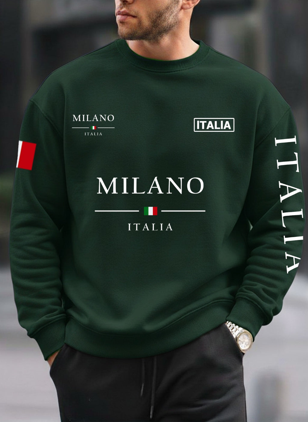 Milano new printed oversized round sweatshirt