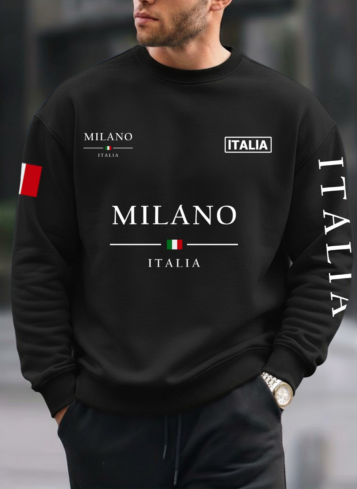 Milano new printed oversized round sweatshirt