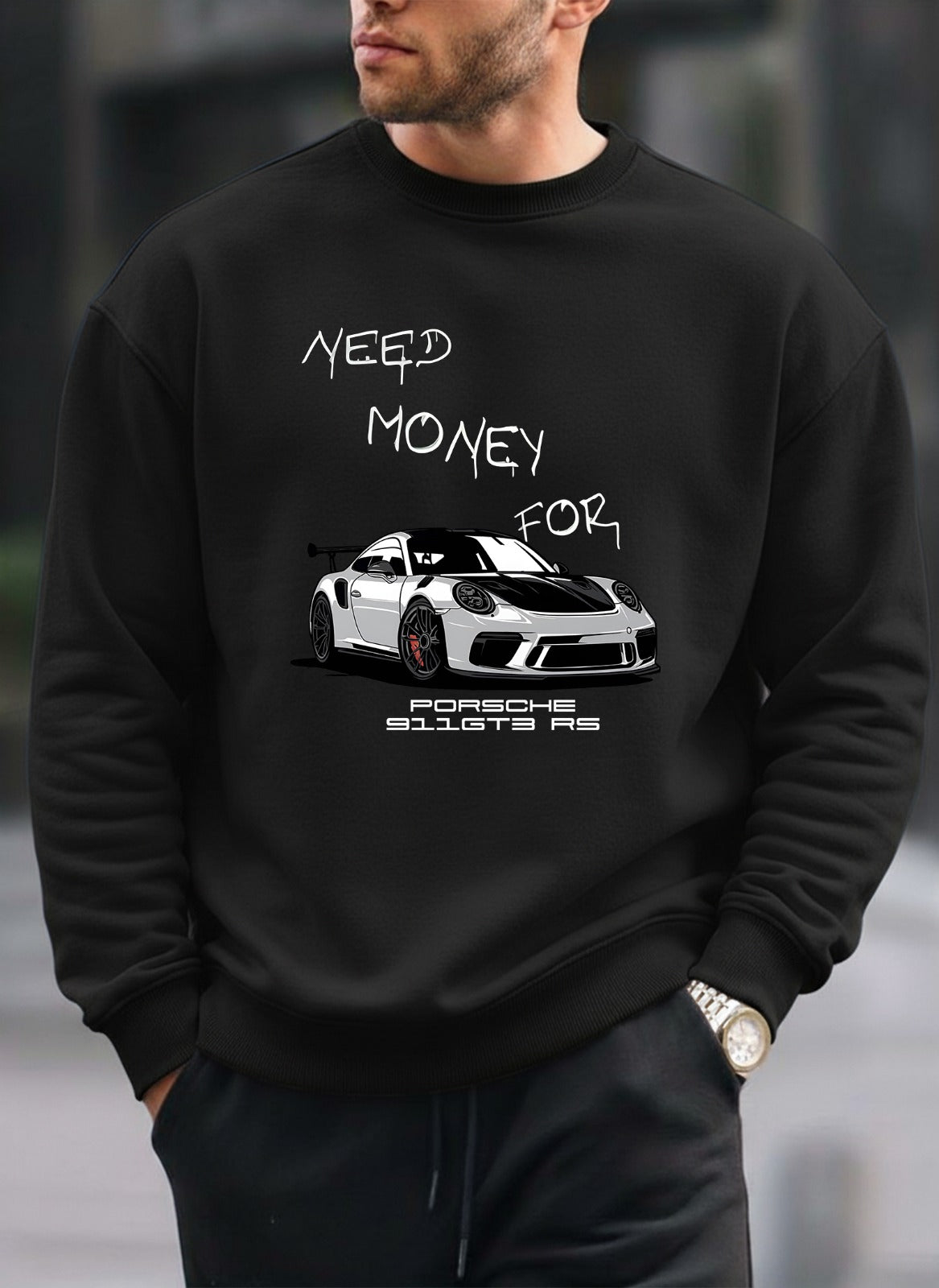 NISSAN Printed oversized round sweatshirt