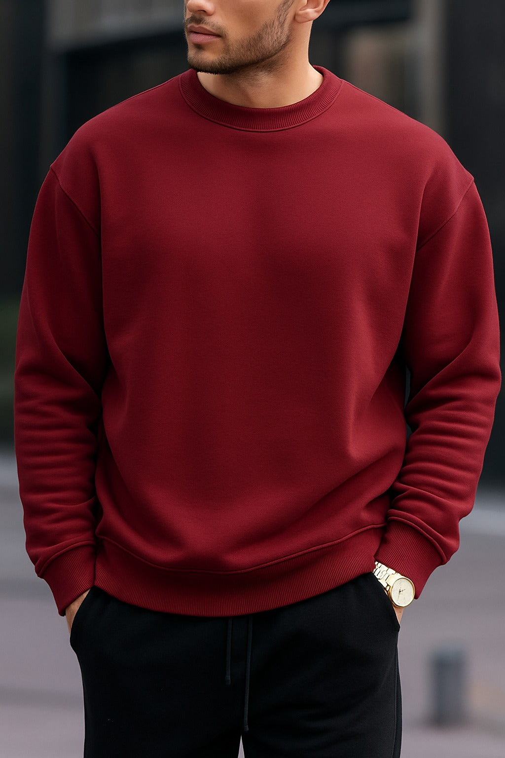 Basic oversized round sweatshirt