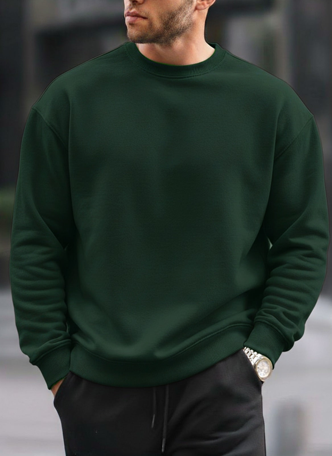 Basic oversized round sweatshirt