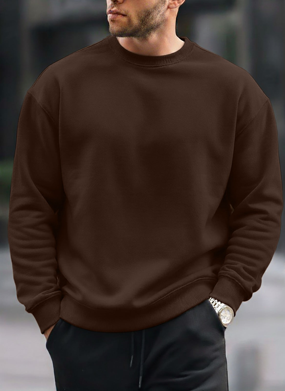 Basic oversized round sweatshirt