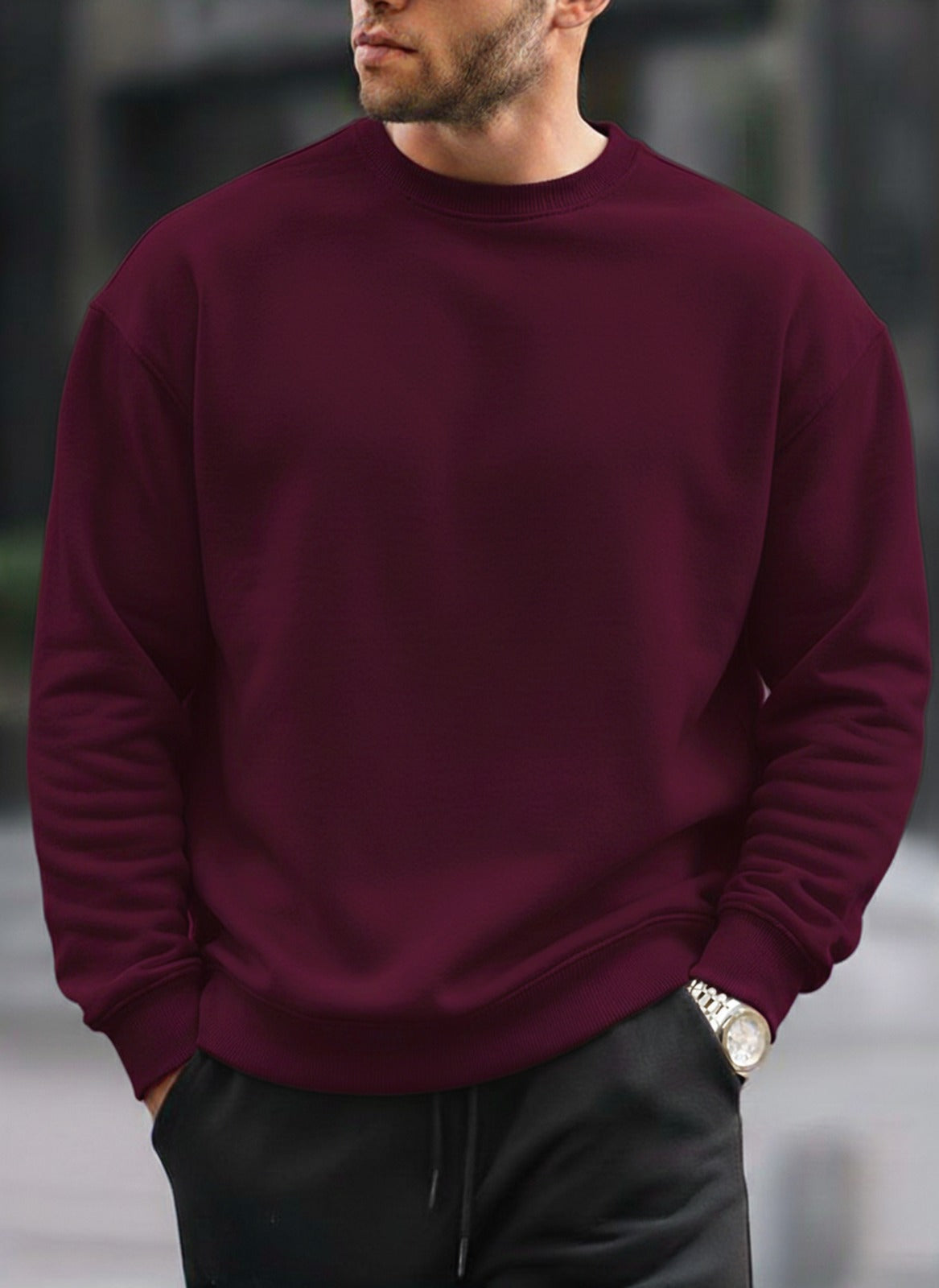 Basic oversized round sweatshirt