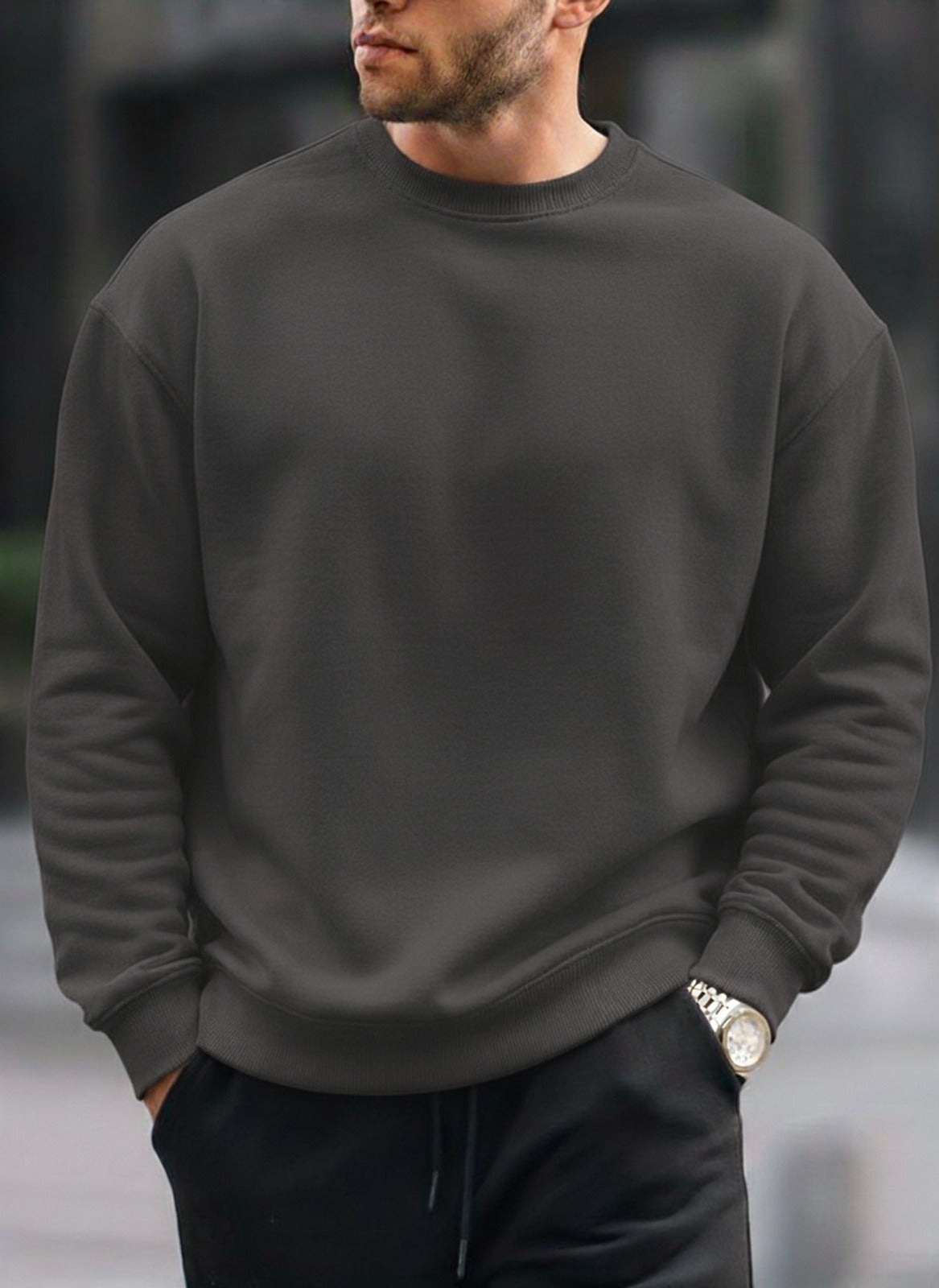 Basic oversized round sweatshirt