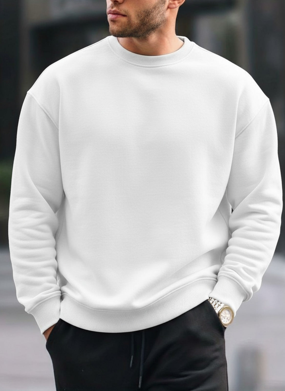 Basic oversized round sweatshirt