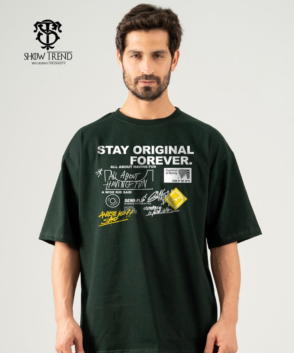 STAY ORIGINAL FOREVER Oversize T-shirt (printed)