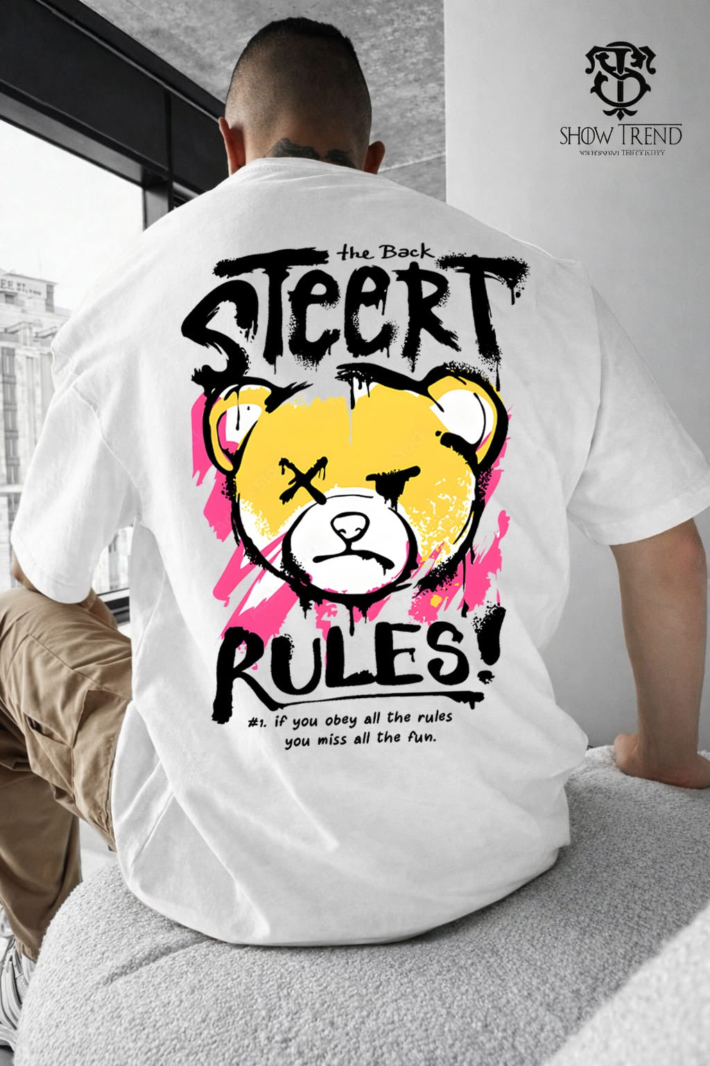STREET RULES Oversize T-shirt (printed)