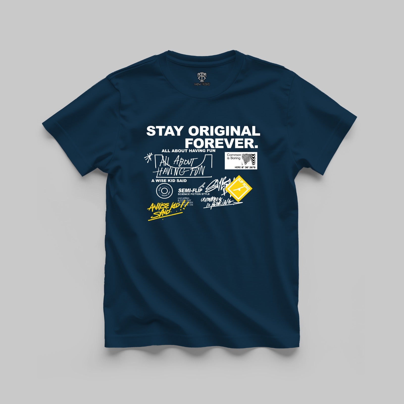 STAY ORIGINAL FOREVER NEW Regular printed T-shirt