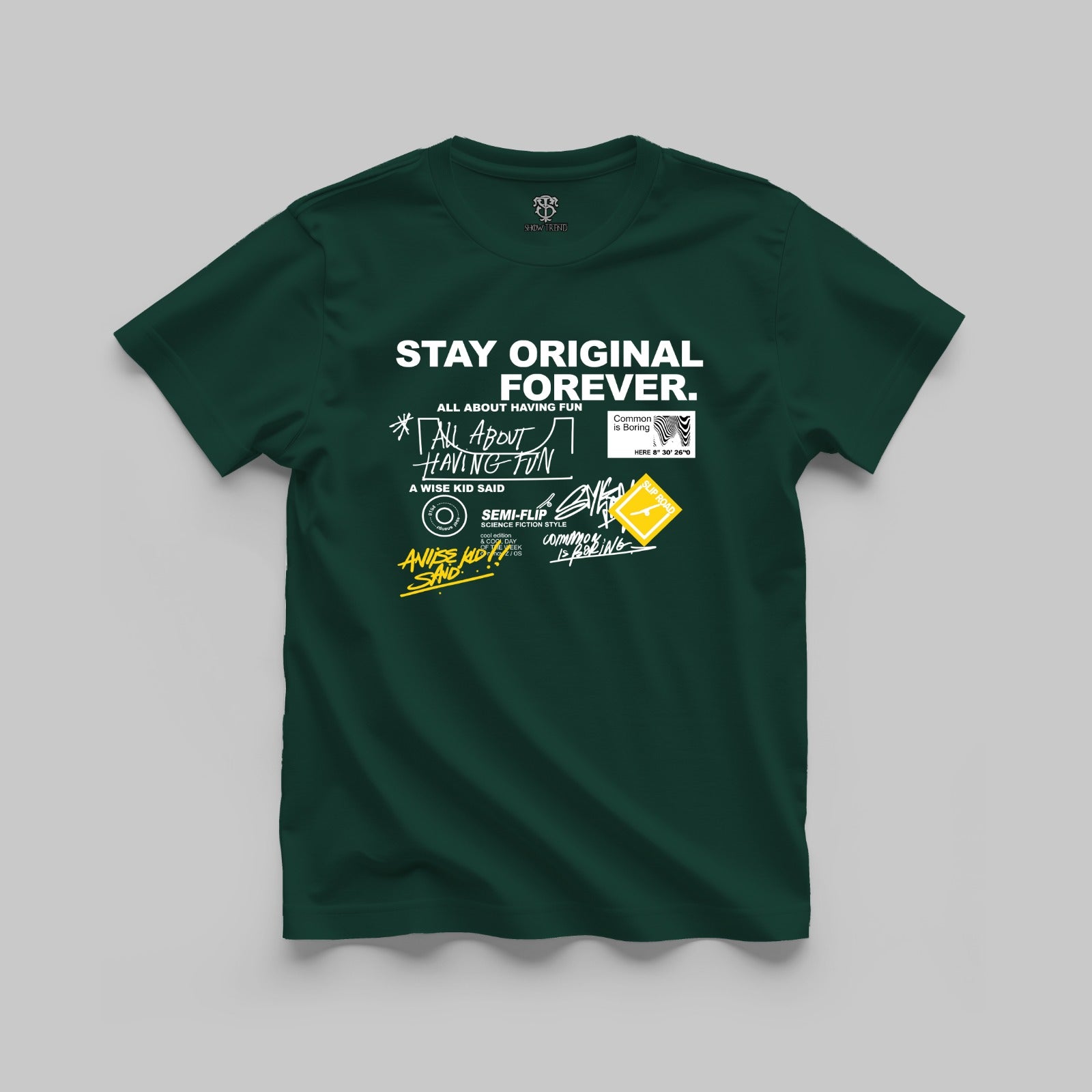 STAY ORIGINAL FOREVER NEW Regular printed T-shirt