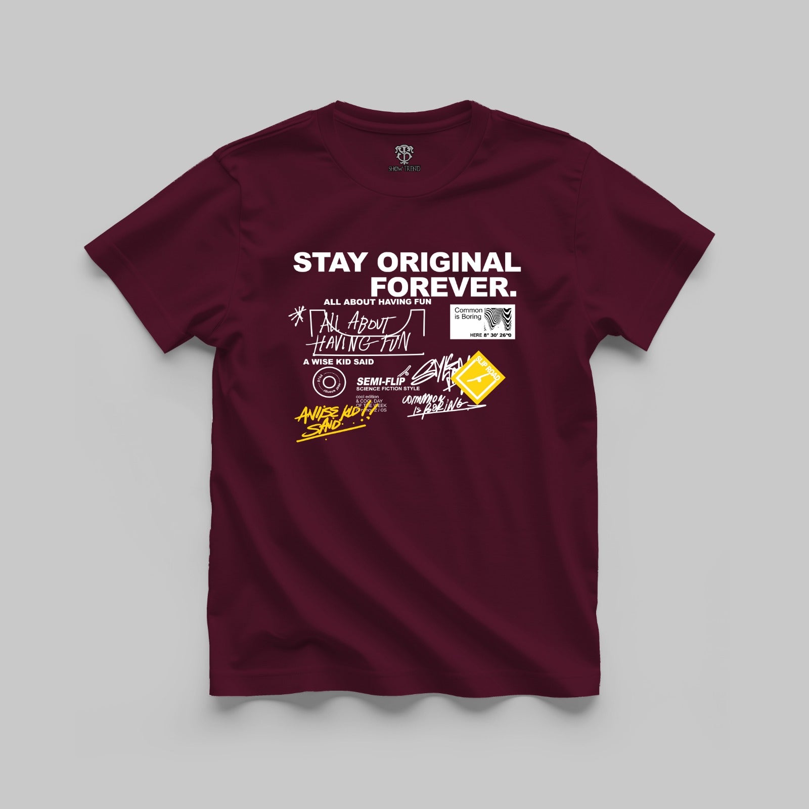 STAY ORIGINAL FOREVER NEW Regular printed T-shirt