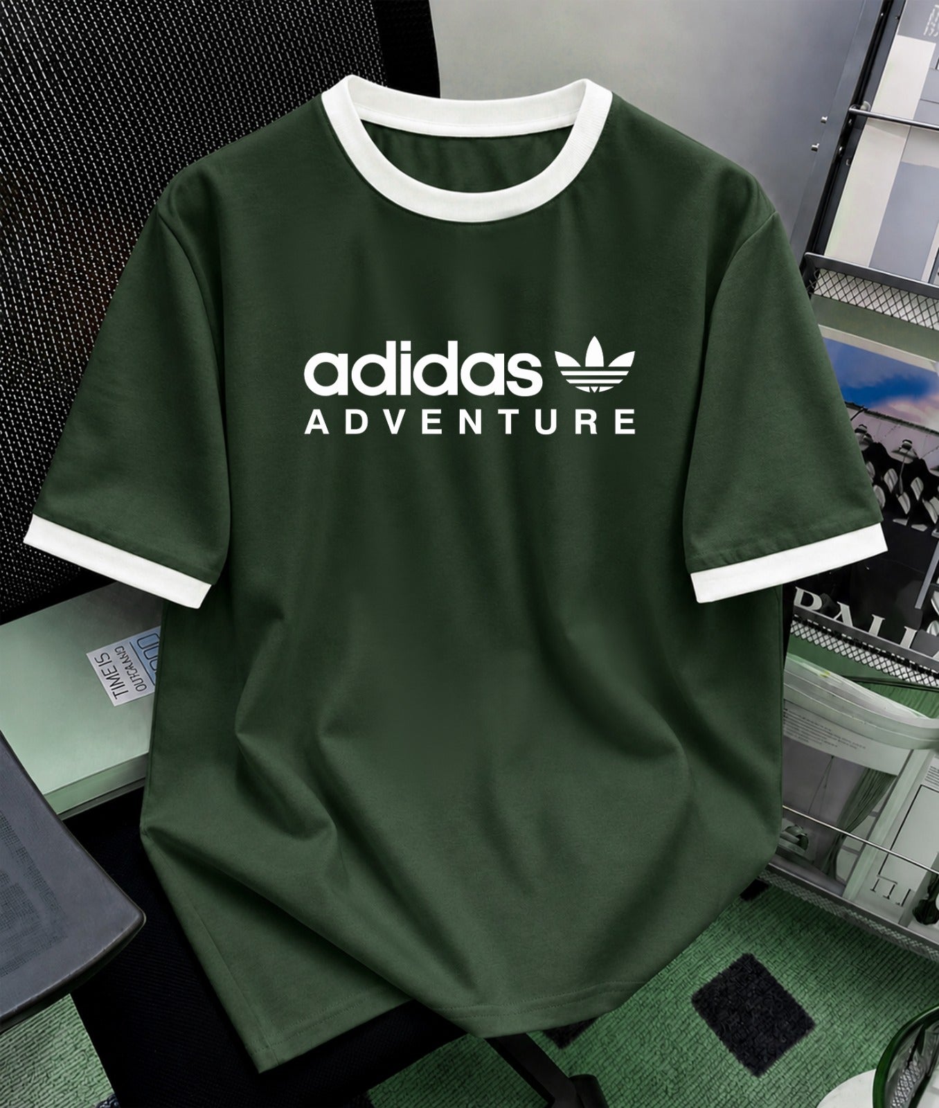 Adidas Adventure Regular Ringer printed T-shirt