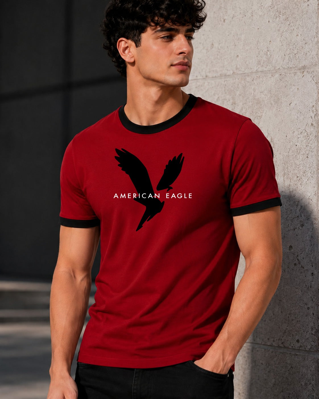 American Eagle Regular Ringer printed T-shirt