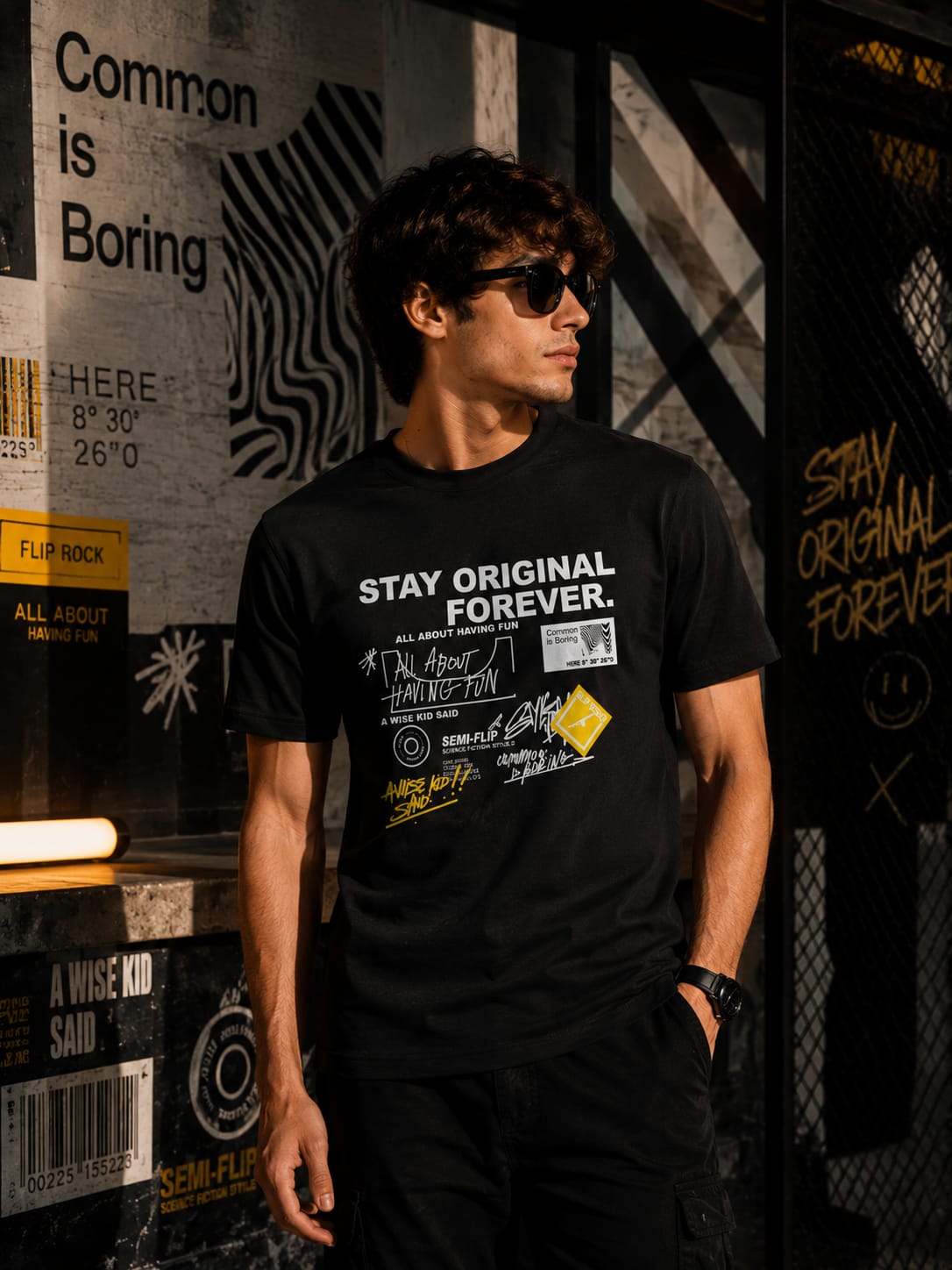 Stay Original Forever Regular printed T-shirt