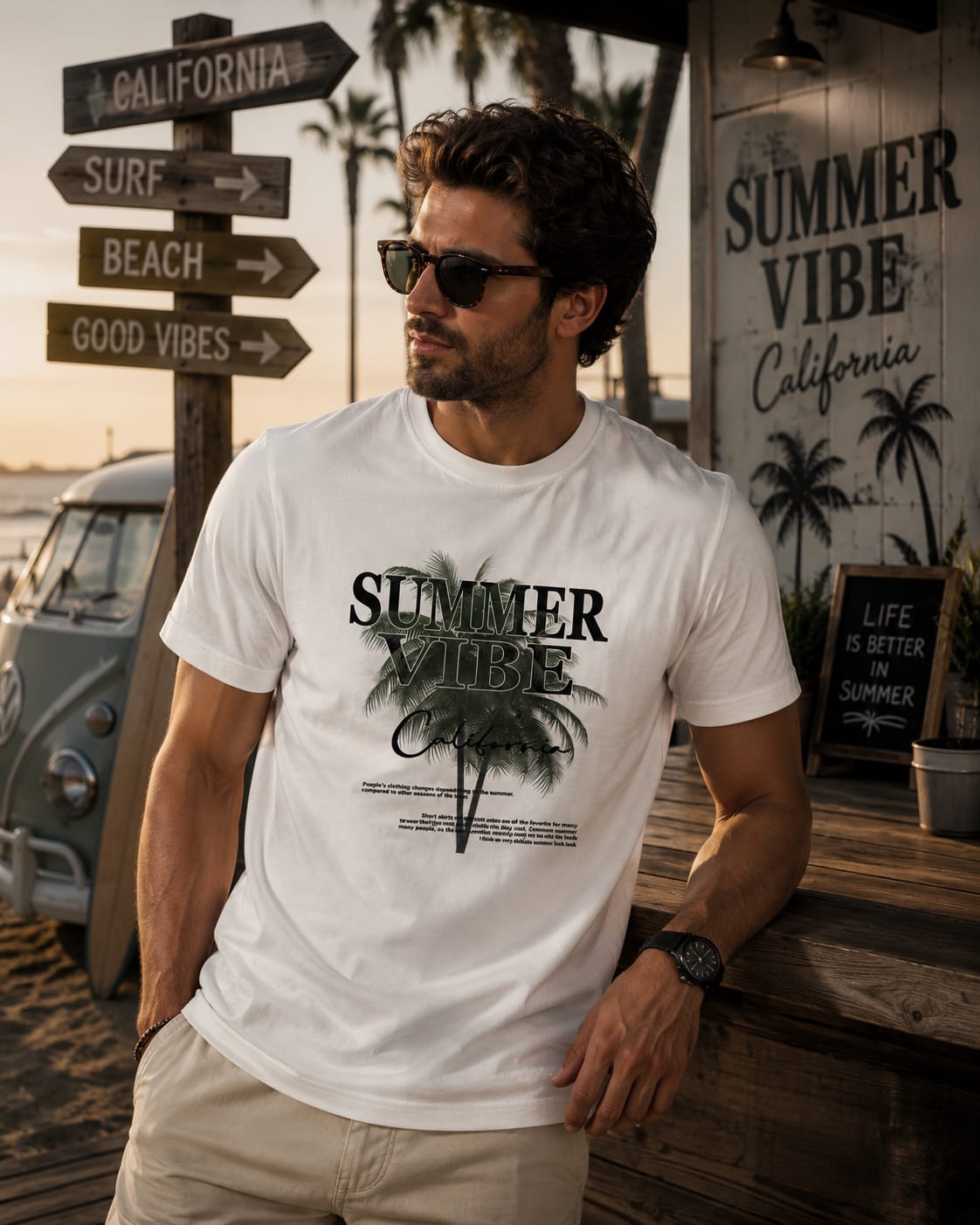 New Summer Vibes Regular printed T-shirt