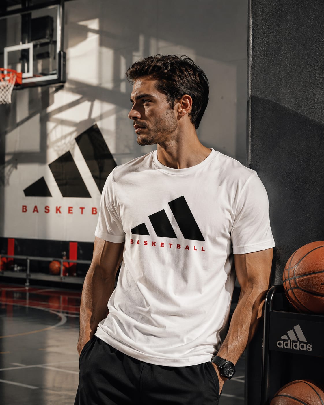 Adidas Basketball Regular printed T-shirt