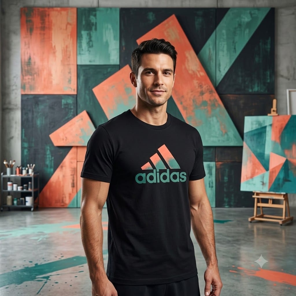 New Adidas Regular printed T-shirt