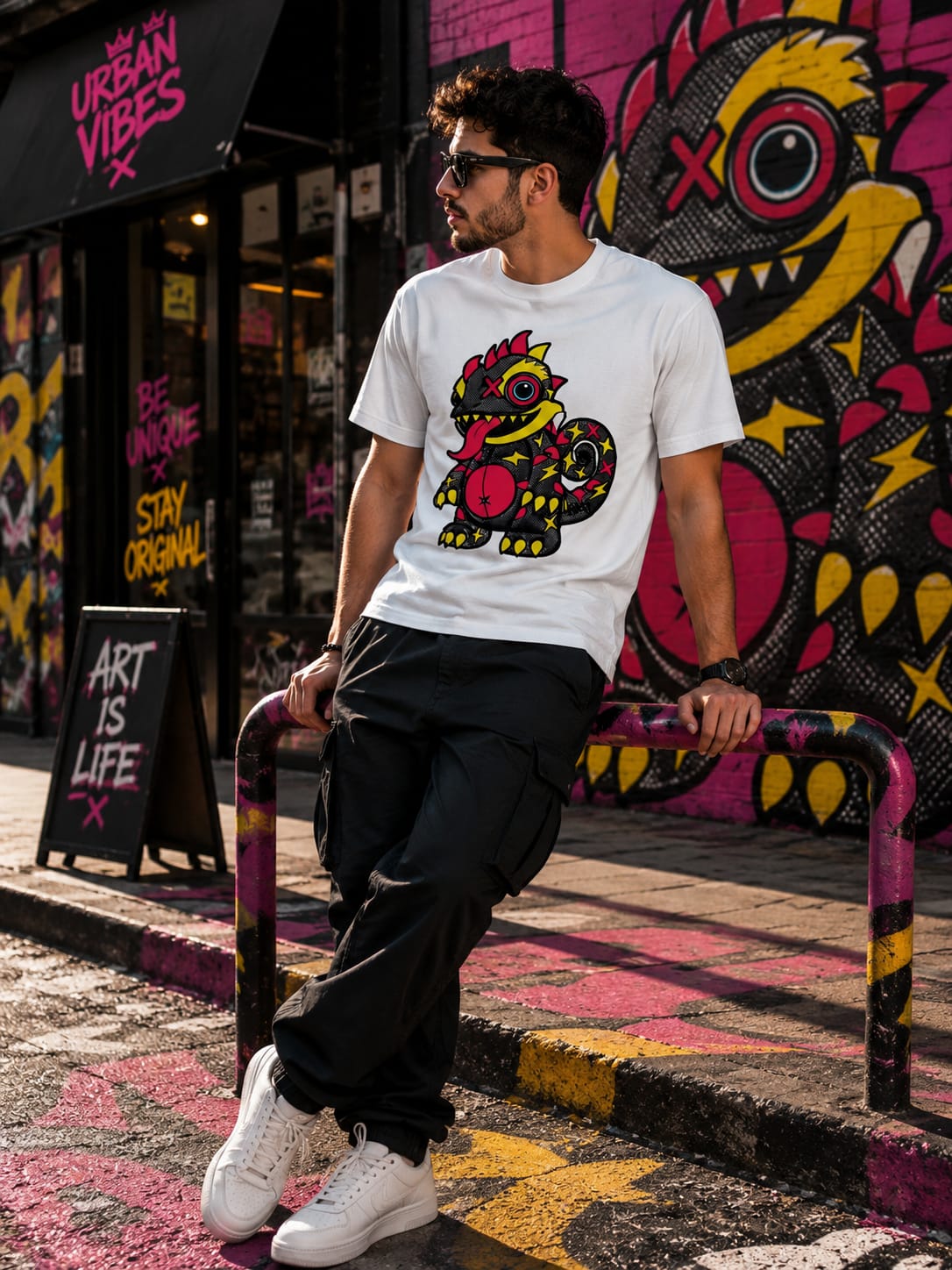Digital Monster Regular printed T-shirt