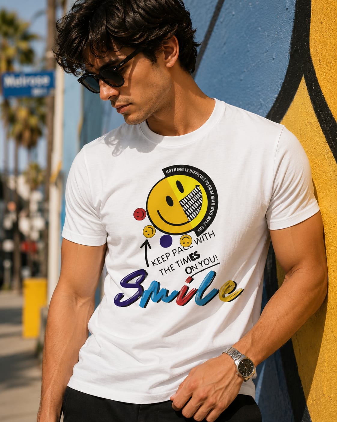 Keep The Smile Regular printed T-shirt