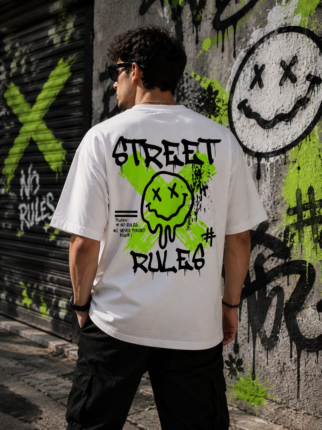 STREET RULES Oversize T-shirt (printed)