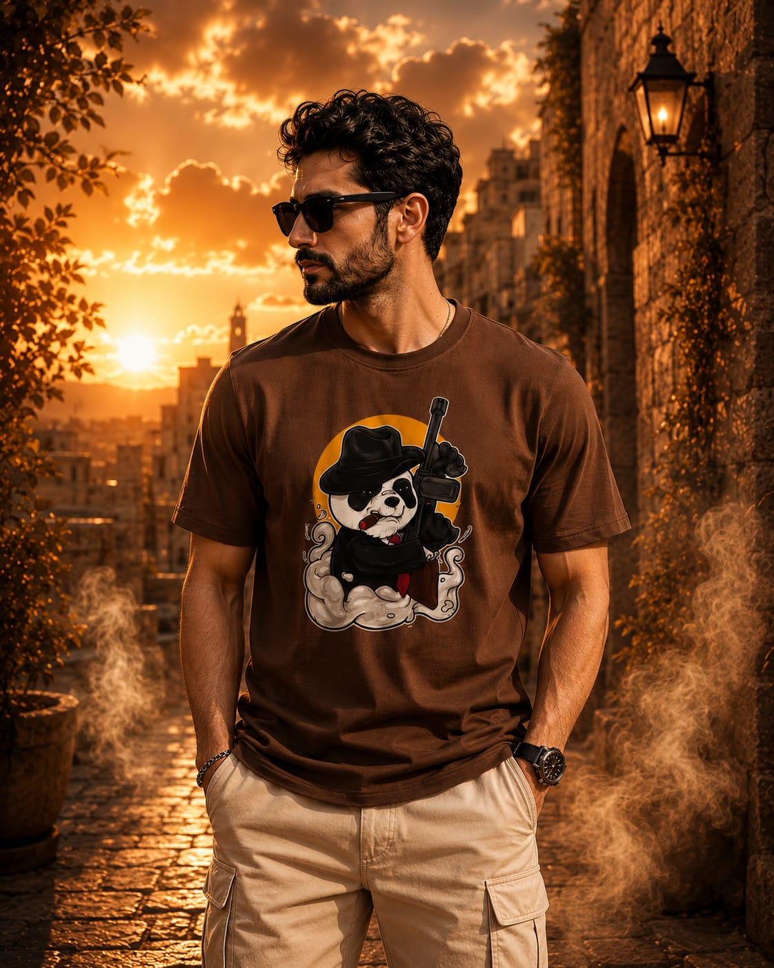 Panda Regular printed T-shirt