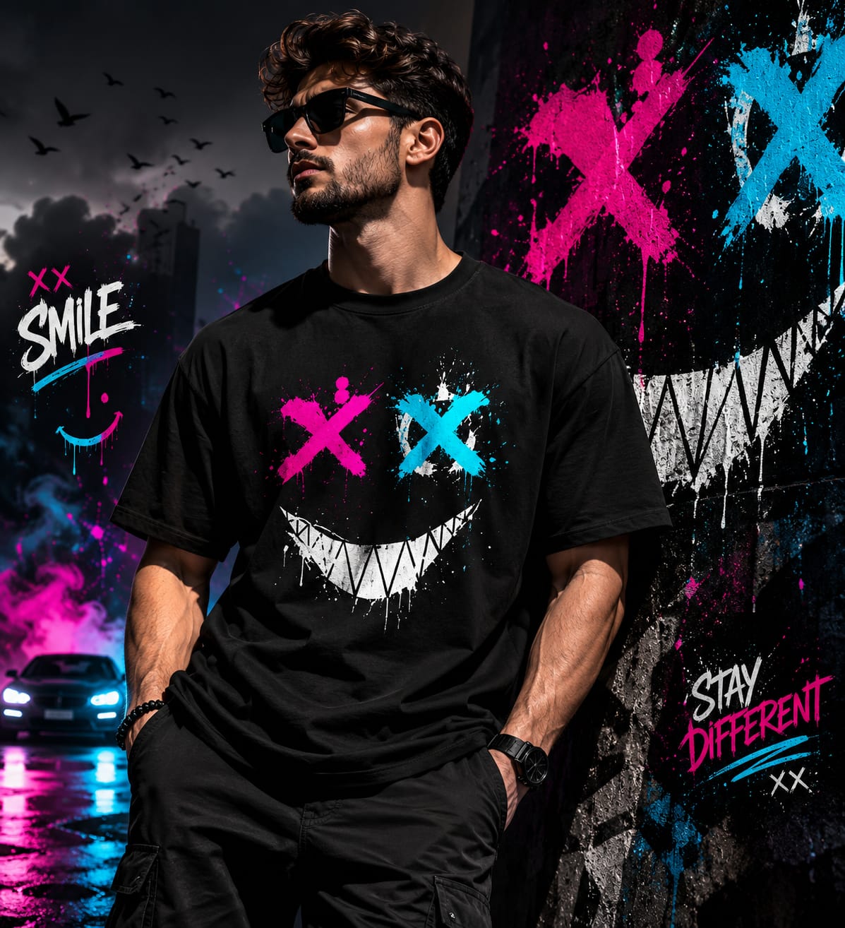 Smile Regular printed T-shirt