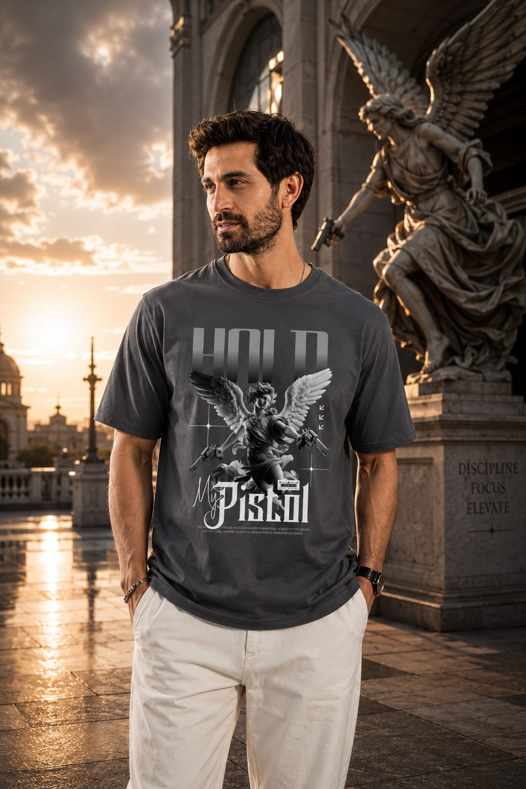 Pistol Angel Regular printed T-shirt