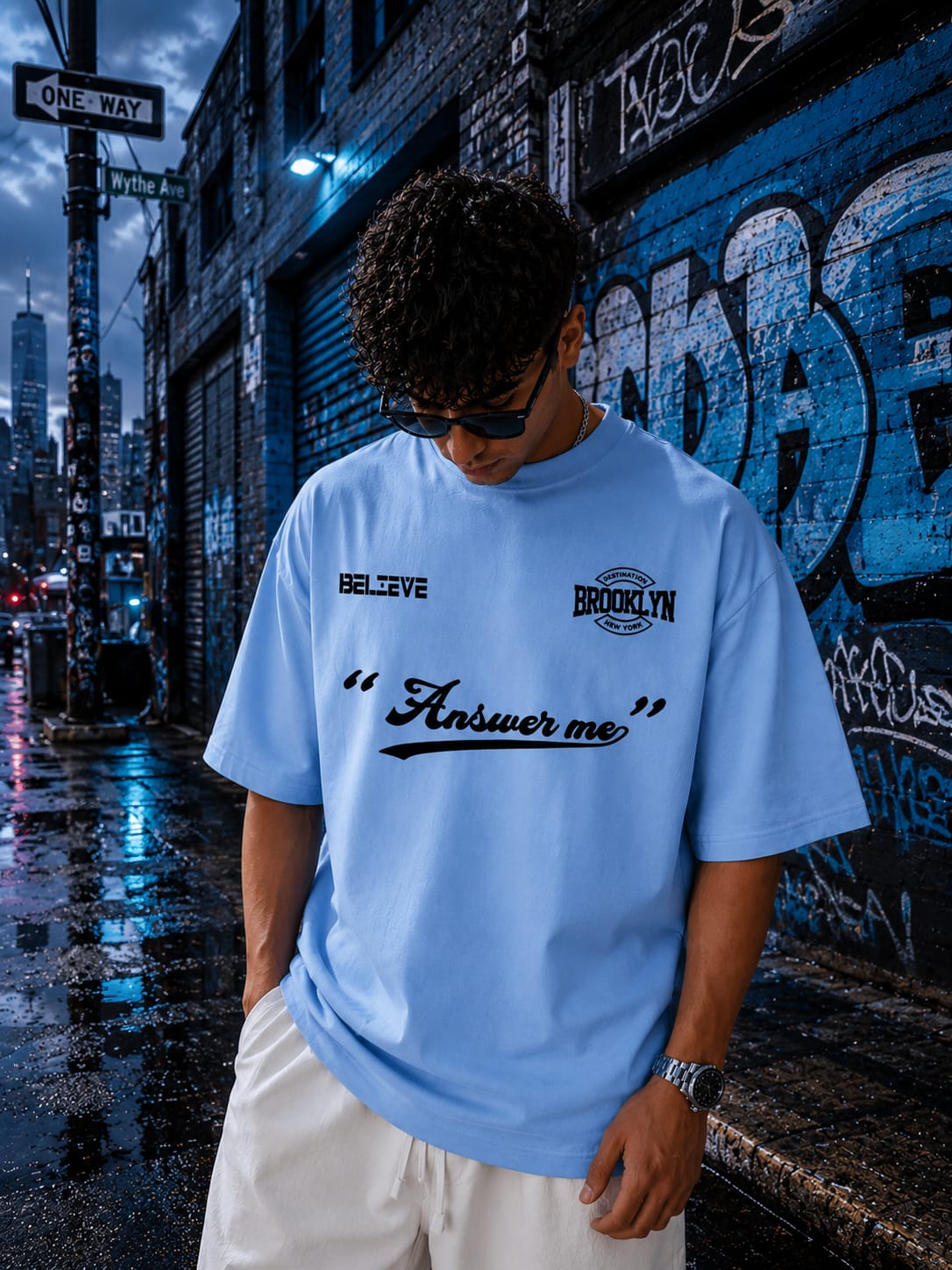 BELIEVE Oversize T-shirt (printed)