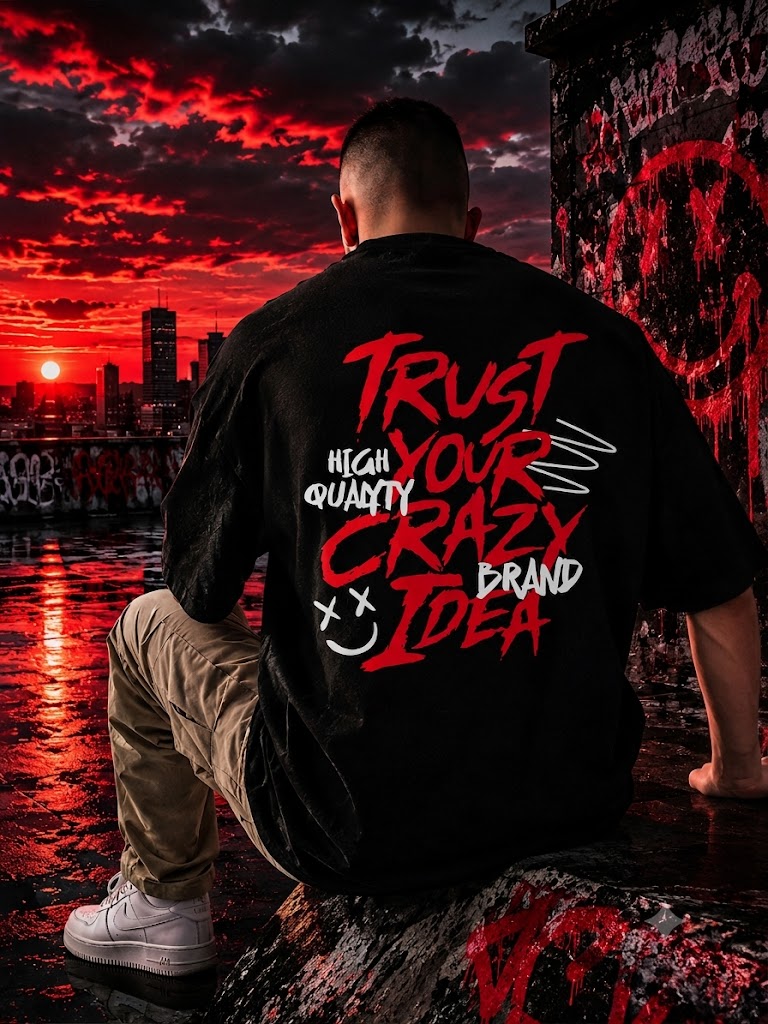 Trust Your Crazy Idea Oversize T-shirt (printed)