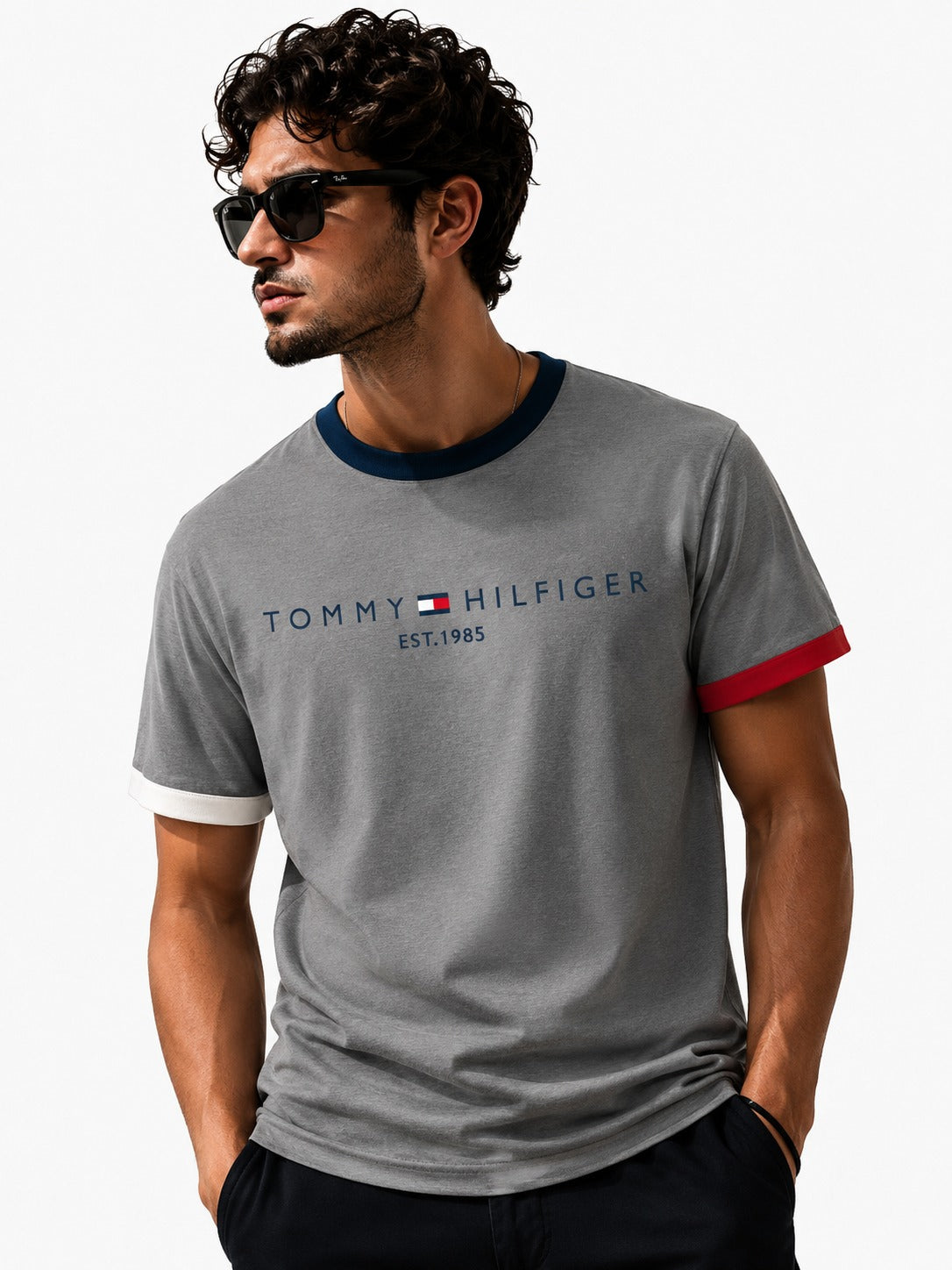 Tommy Hilfiger New Regular Ringer printed T-shirt