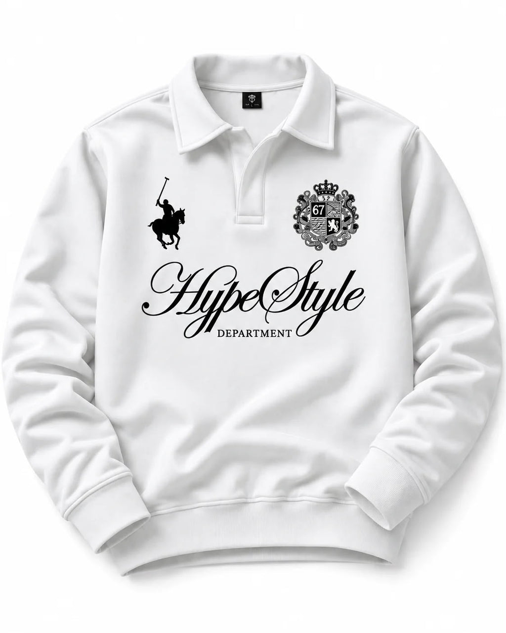 Winter Hype Style Polo Quarter Sweatshirt